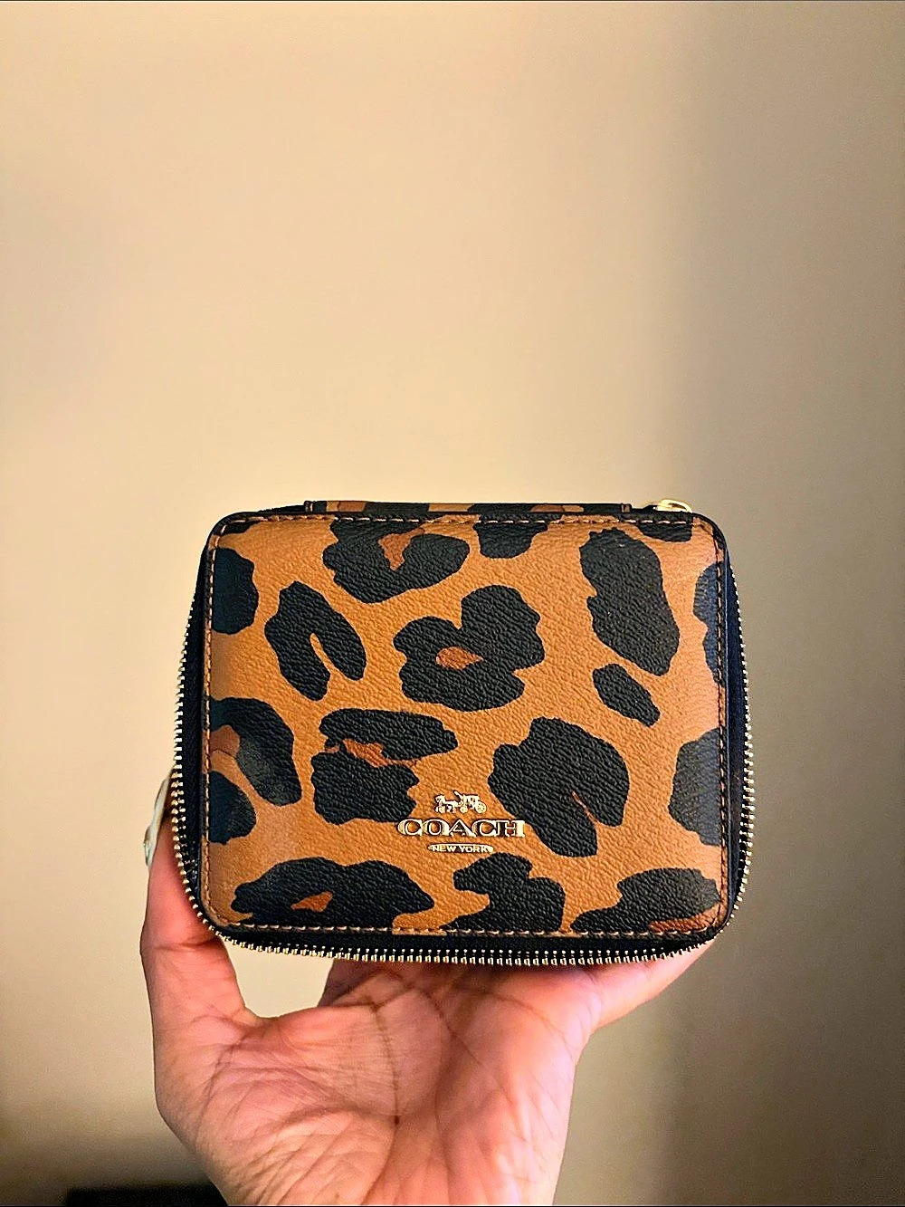 Coach Jewelry Box In Leopard Print